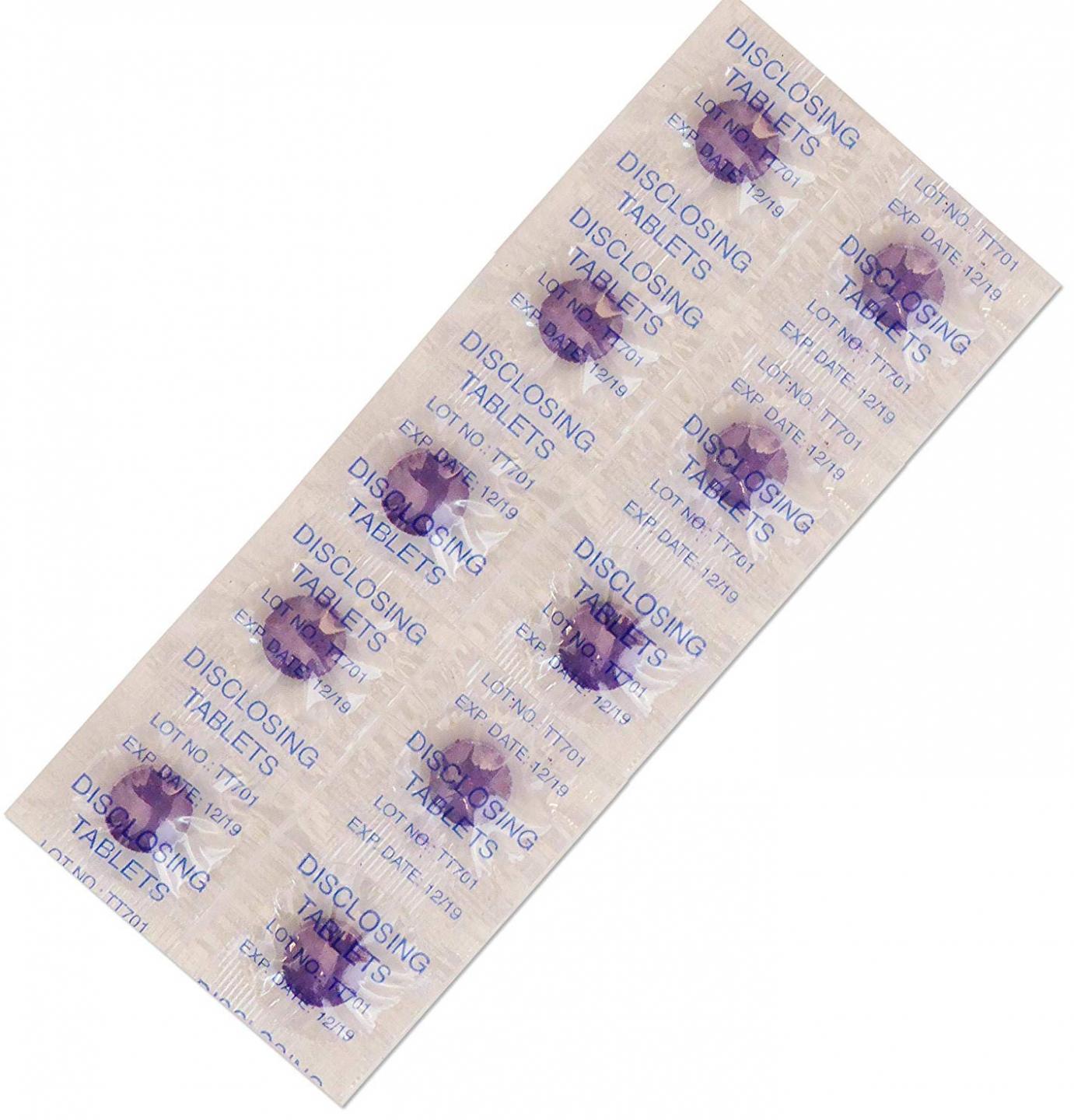 Plakkfestő tabletta